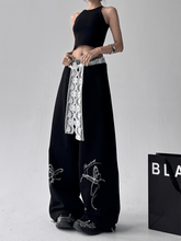 Butterfly Embroidered Lace - Trim Wide Leg Pants - COPPING THREADS - CT Select